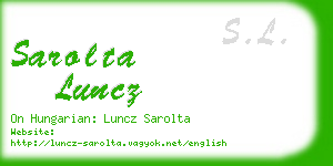 sarolta luncz business card
